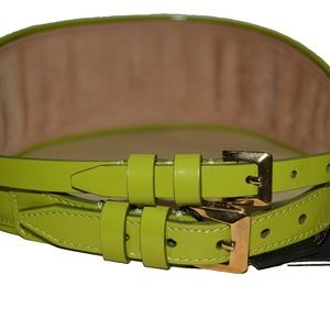 NWT BURBERRY PRORSUM RUNWAY   HIGH WAISTED DOUBLE BUCKLE PATENT LEATHER BELT